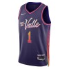 Muške NBA Dres Phoenix Suns Devin Booker Nike 2023-24 City Edition Ljubičasta Swingman